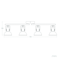 Lampa Sufitowa Retro Loft Czarna 75cm 4xE27 Abruzzo Orte-wymiary.jpg