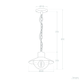 Lampa Wisząca Retro loft Czarna 25cm E27 Abruzzo Forte-wymiary.jpg
