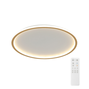 Plafon LED okrągły złoty Abigali 500*45mm 36W - trzy barwy, ściemnialny - Pilot