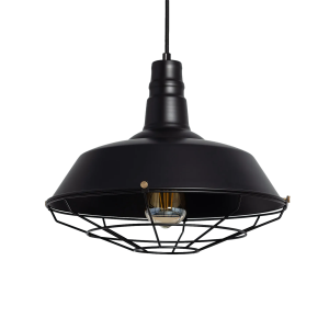 Lampa Wisząca Retro Loft Czarna 36cm E27 Abruzzo Patrone