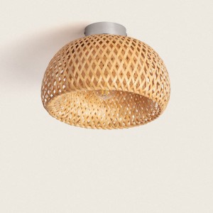 Plafon Boho z Bambusa Ø30cm Abruzzo Mia E27