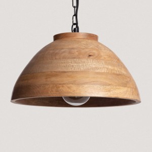 Lampa Wisząca Misa Boho z Drewna Ø40cm Abruzzo Salve E27