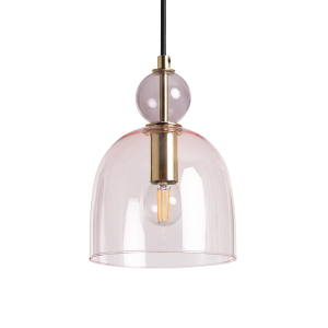Lampa Wisząca Szklana fioletowa E14 15cm Abruzzo Koloreno