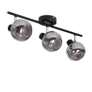 Lampa sufitowa szklana srebrna 3xE14 Abruzzo Nino