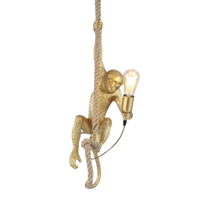Lampa Wisząca Złota Małpa Abruzzo Pino E27