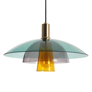 Lampa Wisząca Szklana Kolorowa E27 45cm Abruzzo Koloreno