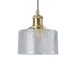 Lampa Wisząca Szklana Złota 35cm E27 Abruzzo Wanda