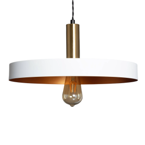 Lampa Wisząca z metalu Ø40cm E27 Biała Abruzzo Dario