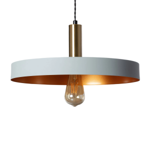Lampa Wisząca z metalu Ø40cm E27 Szara Abruzzo Dario