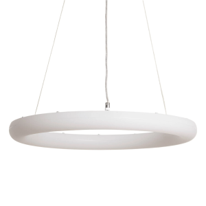 Lampa Wisząca ring 48W Ø50cm Nowoczesna Biała Abruzzo Bellissima