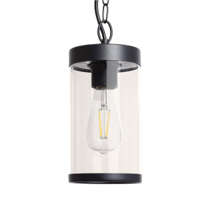 Lampa Wisząca Zewnętrzna Czarna E27 IP44 Abruzzo Finto