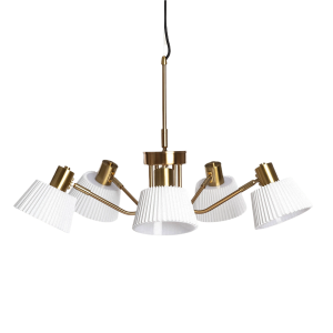 Lampa wisząca żyrandol Złoto-biały 6xE14 Abruzzo Dali