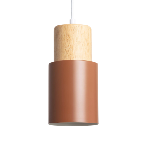 Lampa wisząca nowoczesna skandynawska E27 brązowa Abruzzo Vita
