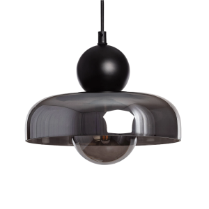 Lampa Wisząca metal i szkło dymione G9 Ø24cm Abruzzo Cartier