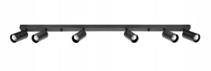 LAMPA SZYNA CZARNA 6 X GU10