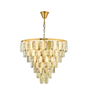 Żyrandol Amira 12 Light Chandelier Polished Gold Crystal
