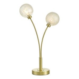 Lampa stołowa Avari 2 Light Table Lamp Satin Brass Glass