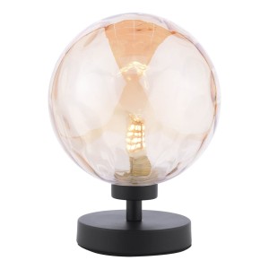 Lampa Stołowa Esben Table Lamp Matt Black Champagne Dimpled 150mm Glass