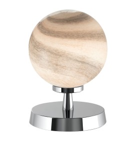 Lampa Stołowa Esben Touch Table Lamp Polished Chrome With Planet Glass