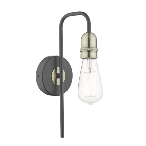 Kinkiet Kiefer Wall Light Black & Antique Brass