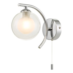 Kinkiet Nakita Wall Light Polished Brass With Clear/Opal Glass