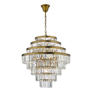 Żyrandol Rhapsody 12Lt Tiered Pendant Crystal And Bronze