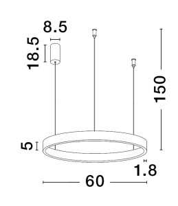 Nowoczesna Lampa Wisząca Bari Le43252 Luces Exclusivas