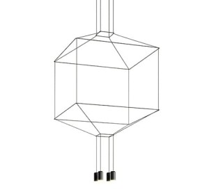 Lampa wisząca FLUSSO 4 czarna