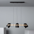 Lampa Wisząca Retro Czarna Drewniana reflektory 100cm 3xE27 Abruzzo Caribi.jpg