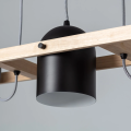 Lampa Wisząca Retro Czarna Drewniana reflektory 100cm 3xE27 Abruzzo Caribi-closeup.jpg