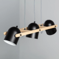 Lampa Wisząca Retro Czarna Drewniana reflektory 100cm 3xE27 Abruzzo Caribi-sideangle.jpg