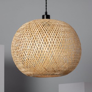 Lampa wiszaca Boho z Bambusa Ø40cm Abruzzo Espresso E27
