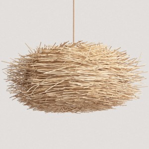 Lampa Wisząca Boho z Rattanu Ø60cm Abruzzo Amore L IP20