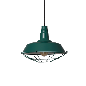 Lampa Wisząca Retro Loft Zielona 36cm E27 Abruzzo Patrone