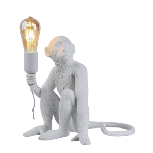 Lampa Stołowa Biała Małpa Abruzzo Cappuccino E27
