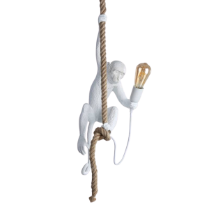 Lampa Wisząca Biała Małpa Abruzzo Pino E27