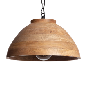Lampa Wisząca Misa Boho z Drewna Ø40cm Abruzzo Salve E27