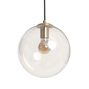 Lampa Wisząca złota szklana kula E27 25cm Abruzzo Kaspi