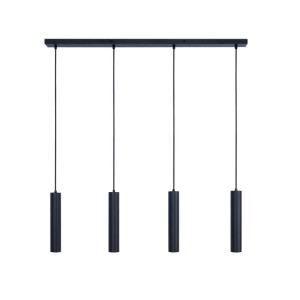 Lampa Wiszaca cztery czarne tuby GU10 Abruzzo Trotti