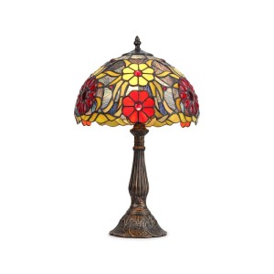 Lampa Stołowa Szklany Witraż E27 Abruzzo Capolavoro