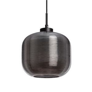 Lampa wisząca szklana szara E27 Abruzzo Bonzo