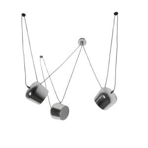 Nowoczesna Lampa Wisząca 3xØ30cm Abruzzo Rittoro Chrom
