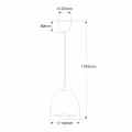 Lampa Wisząca designerska chromowana E27 Abruzzo Novello 7.webp