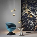 Lampa Wisząca designerska złota E27 Abruzzo Novello 2.webp