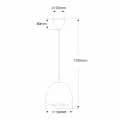 Lampa Wisząca designerska złota E27 Abruzzo Novello 8.webp