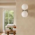 Kinkiet podwójny kryształowy Ø22cm chromowany E27 Abruzzo Montavio 7.webp