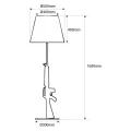 Lampa Podłogowa M16 złota E27 Abruzzo Assalto 10.webp