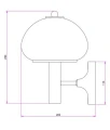 Kinkiet szklano drewniany E14 Abruzzo Renato 9.webp
