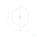 Kinkiet okrągły designerski E27 Abruzzo Eterno 5.webp