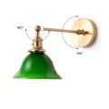Kinkiet Vintage bankierka E27 Zielony Abruzzo Banquero 10.webp